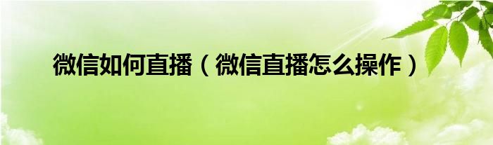 微信企业直播怎么开小窗_小程序企业微信直播_企业微信直播怎么小窗口播放